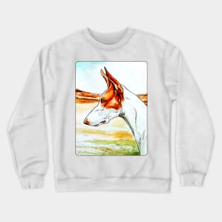 Ibizan Hound. Watercolour. Crewneck Sweatshirt